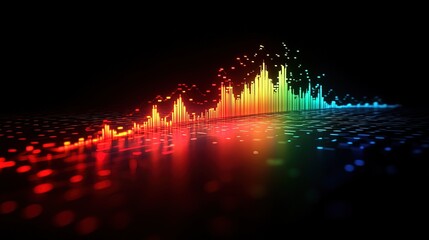 Fototapeta premium Abstract Data Visualization in Rainbow Colors