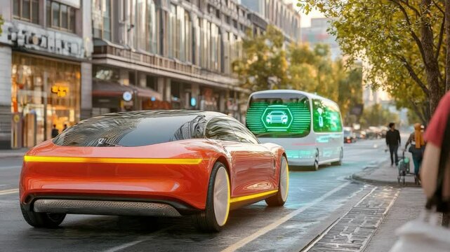 The future of autonomous vehicles, integrating AI-driven safety features, V2X communication, and real-time traffic optimization.