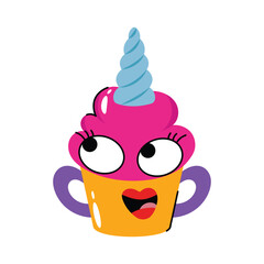 Ice cream cup vector Sticker. Eps 10 file