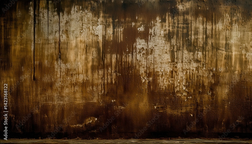 Poster abstract brown texture with eerie dark tones, perfect for halloween themed design, print, and web gr