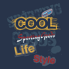 Sports lifestyle Cool Slogans typography design for t-shirt, banner, and posters. vector illustration