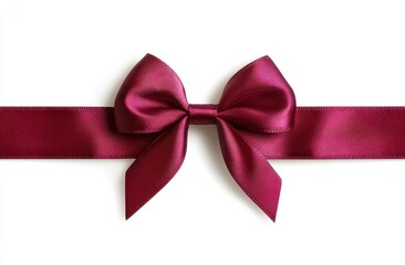 Elegant maroon ribbon bow