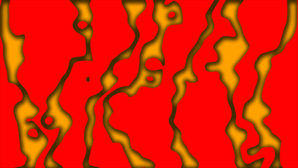 Abstract red and gold fluid shapes digital artwork creative background