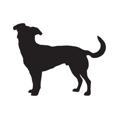 Standing Dog Silhouette Design for Pet and Animal Artwork.eps