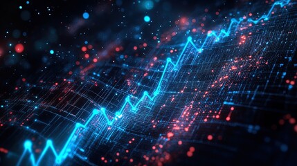 Obraz premium Abstract Digital Financial Data Analysis