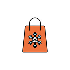 shopping bag with christmas tree