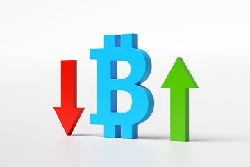 Bitcoin volatility: cryptocurrency fluctuating between increasing and decreasing value