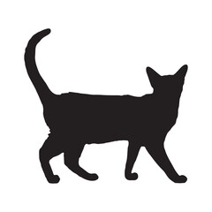 Cat Silhouette Design for Pet, Animal, and Artistic Illustrations.eps