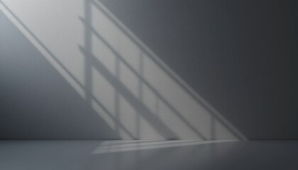 Obraz premium Dynamic shadow play indoor space visual art minimalistic environment side view abstract concept