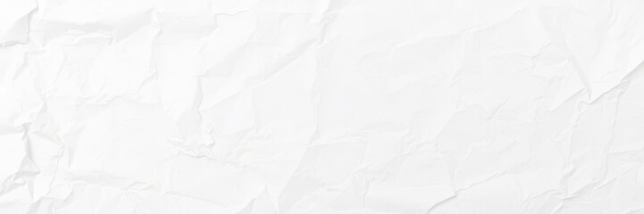 Fototapeta premium Crumpled white paper with visible creases and wrinkles on a flat surface, minimalist, wrinkled