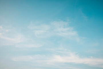 Sky vivid cyan white cirrus clouds soft gradient beauty spring bright blue sky fluffy clouds calm...