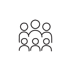 vector illustration of meeting icon elements in one line style