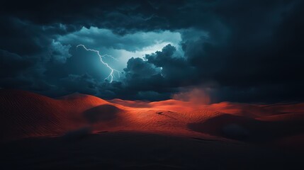 Dark stormy sky landscape