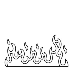Burning Fire Outline Element