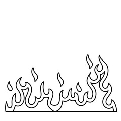 Burning Fire Outline Element