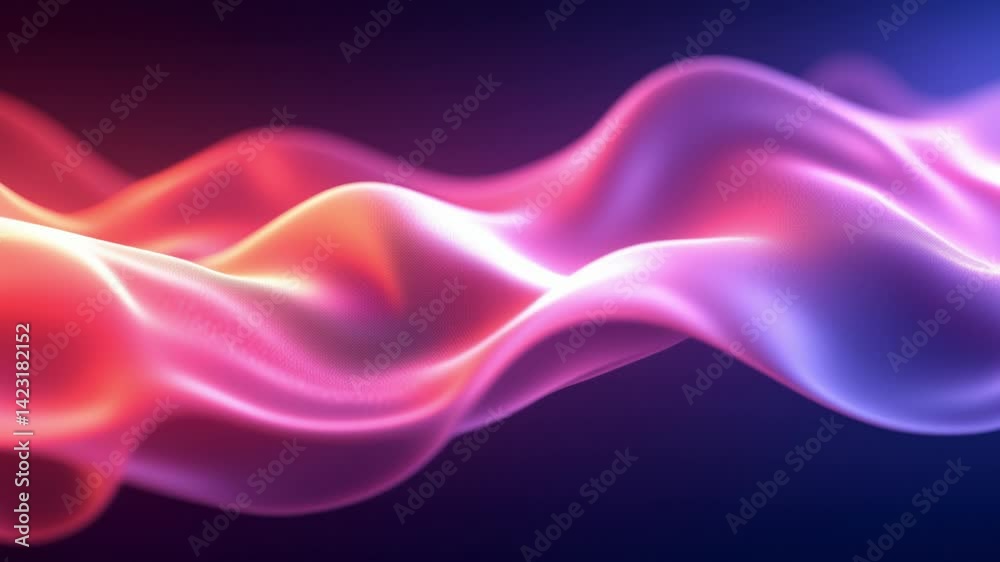 Poster Abstract Light Waves Background with Smooth Gradient and Elegant Flow