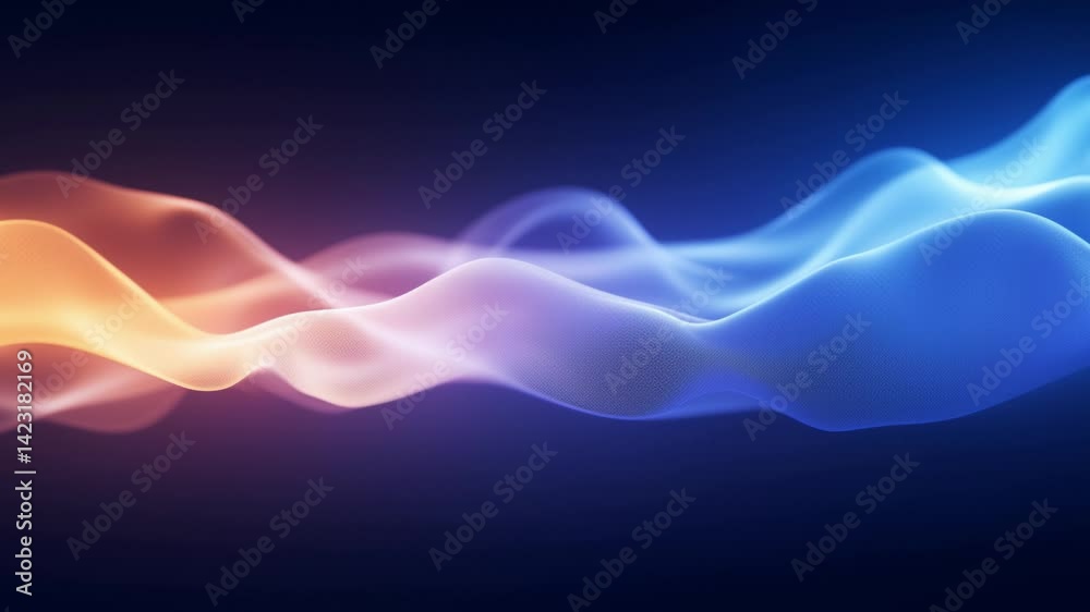 Poster Abstract Light Waves Background with Smooth Gradient and Elegant Flow