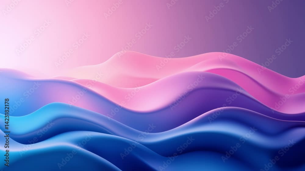 Poster Abstract Light Waves Background with Smooth Gradient and Elegant Flow