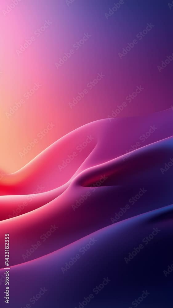 Aufkleber Abstract Light Waves Background with Smooth Gradient and Elegant Flow