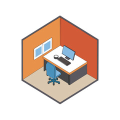 vector illustration of office building