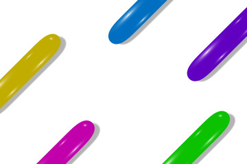 3D Colorful Diagonal Line On White Background. Abstract Business Wallpaper. Vibrant. Vector Illustration