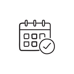 vector illustration of meeting icon elements in one line style