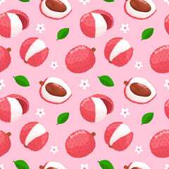 Seamless Summer Fruits Pattern, Backgrounds, Digital Paper