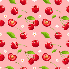 Seamless Summer Fruits Pattern, Backgrounds, Digital Paper