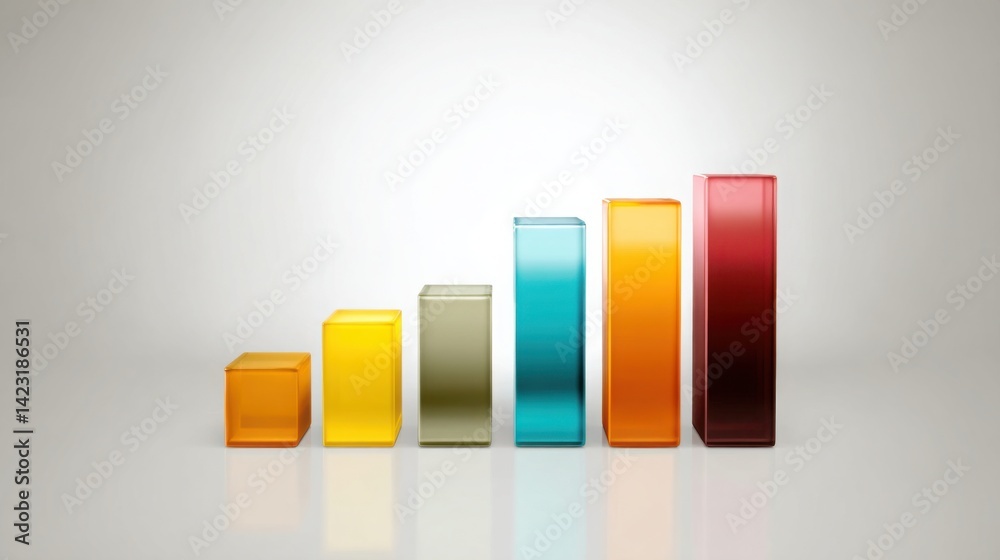 Poster colorful bar chart integrated into a circuit design to represent measured performance in technology 