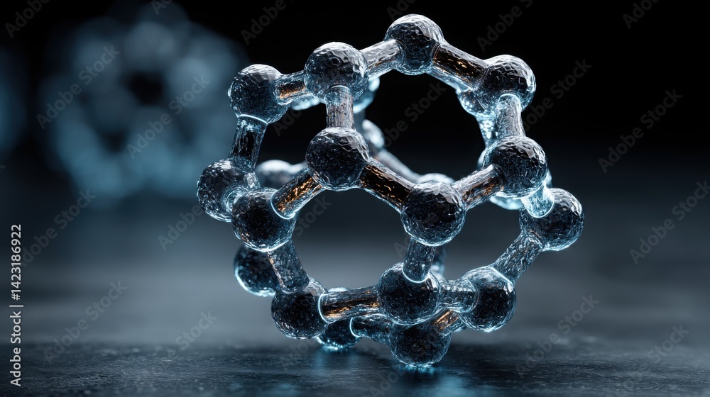 Poster an elegant ice floating above a chart depicting decentralization and the role of blockchain in data 