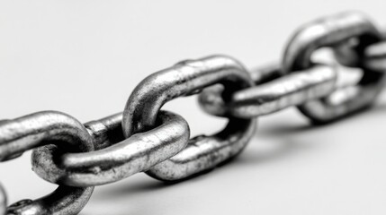 Obraz premium Interlocking chain links positioned beside data icon illustrating the security features of blockchain technology