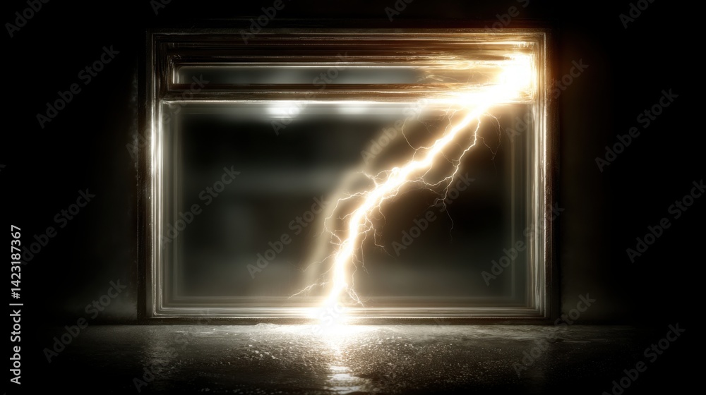 Poster striking lightning bolt icon displayed within a browser window symbolizing fast digital concepts and