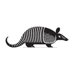 Silhouette of armadillo as simple desert creature vector for animal art lovers – armadillo silhouette – armadillo vector – armadillo illustration – silhouette of armadillo – armadillo icon

