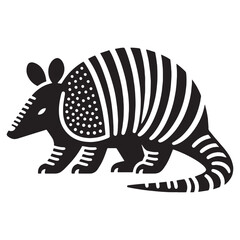 Bold armadillo icon with silhouette style – perfect for wildlife vector collections – armadillo silhouette – armadillo vector – armadillo illustration – silhouette of armadillo – armadillo icon


