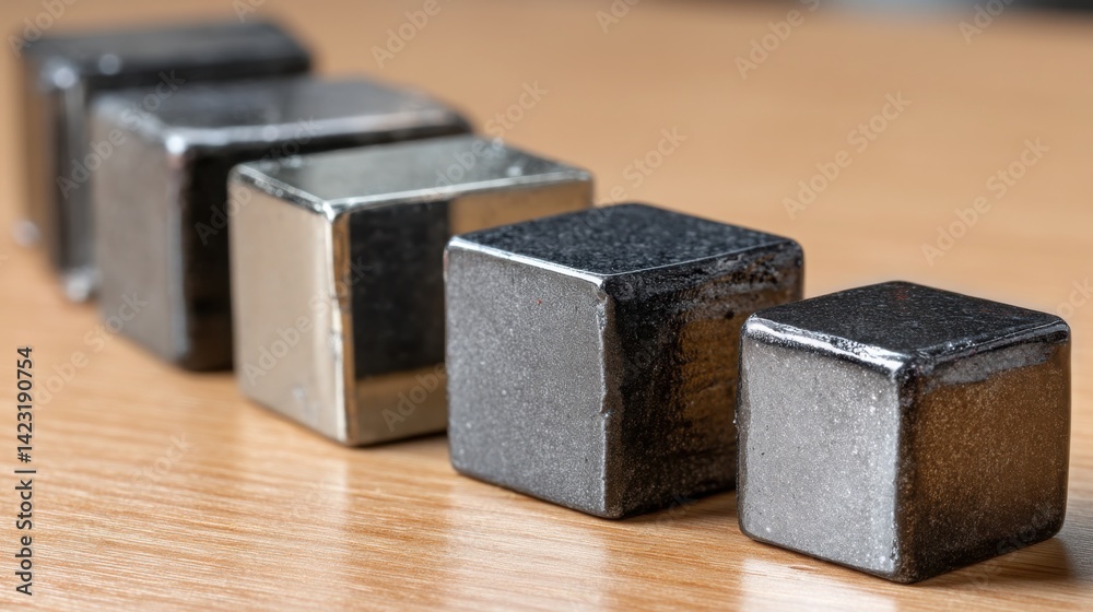 Poster a couple of cubes positioned on a table surface creating a simple yet effective representation of da