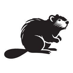 Clean and modern beaver icon rendered in full silhouette – beaver silhouette – beaver vector – beaver illustration – silhouette of beaver – beaver icon

