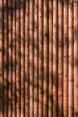 Wooden log posts fence structure typical for Celtic village protection in ancient times