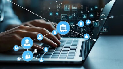 Digital workflow and data exchange concept for office presentation