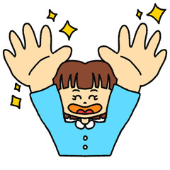 手を洗ってキレイになった女の子