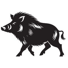 Refined boar vector shaped in a modern stylized silhouette format – boar silhouette – boar vector – boar illustration – silhouette of boar – boar icon


