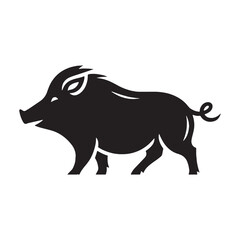 Unique boar silhouette created with edge-focused vector detail – boar silhouette – boar vector – boar illustration – silhouette of boar – boar icon

