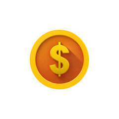 Obraz premium Dollar coin icon