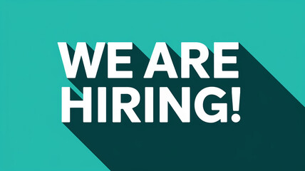 Obraz premium Teal background with bold white text 