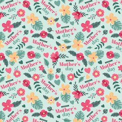 Flat Floral Mother's Day Pattern