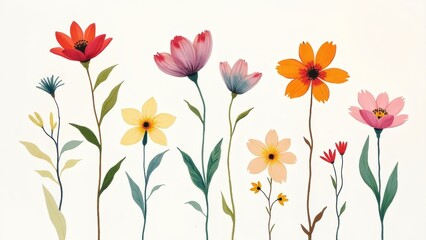 Elegant floral art scene