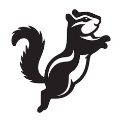 Cute chipmunk icon illustration rendered in high-quality silhouette vector – chipmunk silhouette – chipmunk vector – chipmunk illustration – silhouette of chipmunk – chipmunk icon

