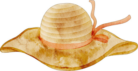 watercolor beach hat