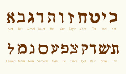 Obraz premium Vector drawing. Hebrew letter icon