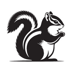 Unique chipmunk icon silhouette designed with natural charm – chipmunk silhouette – chipmunk vector – chipmunk illustration – silhouette of chipmunk – chipmunk icon

