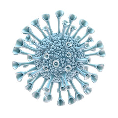 Fototapeta premium detailed illustration of virus with protruding spikes, showcasing its complex structure and design
